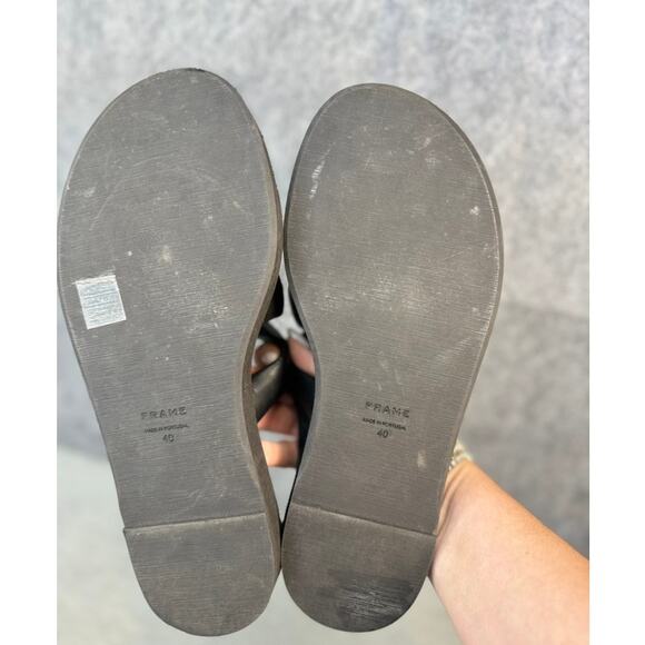 Frame Sandals Le Weston Black Vegan Leather - Picture 4 of 8